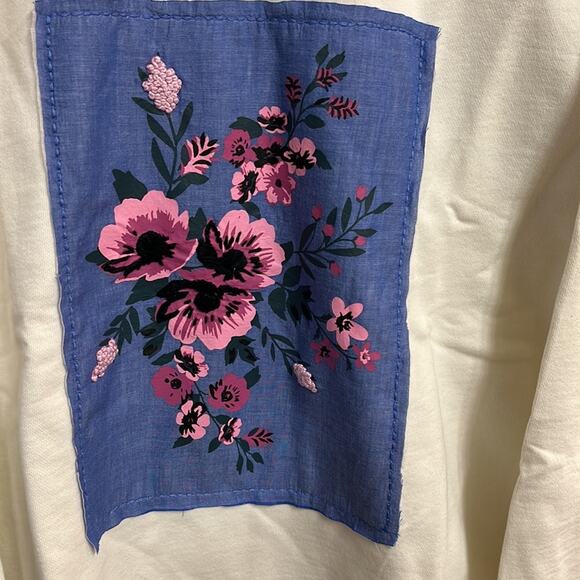 Cream Grannycore Floral Oversize Fit Sweatshirt - Picture 3 of 8